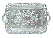 Dollhouse Miniature Silver Tray